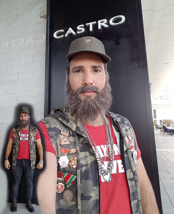 דמות פידל קסטרו עבור פרסומת תמנון 2017