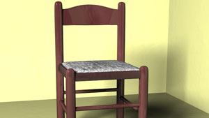 תמונה ממוזערת - מודל תלת מימד של כיסא עץ, שנבנה על ידי טל עמי